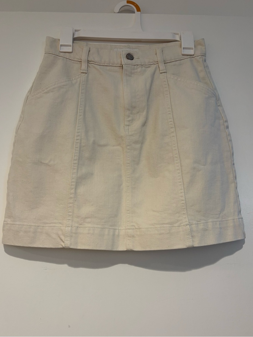 Banana Republic Ecru Denim A-Line Mini Skirt Size 4